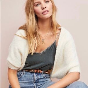 Anthropologie Cozy Cropped Shrug